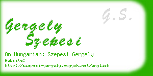 gergely szepesi business card